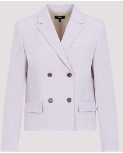 Theory Square Double Breasted Jacket - Purple