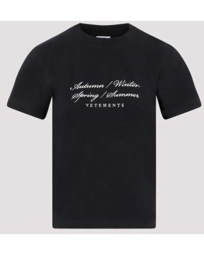 Vetements Vetement 4 Eaon Fitted Logo T-hirt - Black