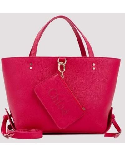 Chloé Small East West Tote Bag - Red