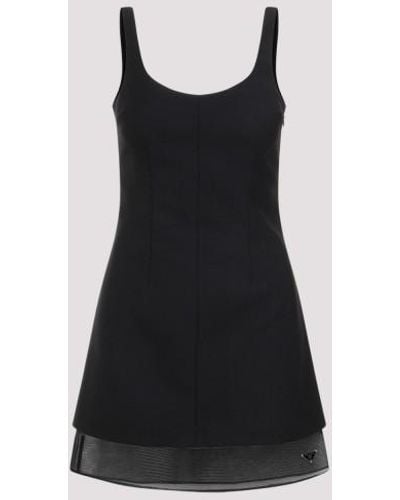 Prada Wool Midi Dress - Black