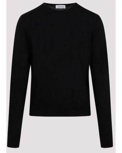 Lanvin Merino Wool Crew Neck Sweater - Black