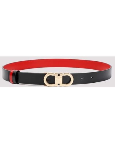Ferragamo Double Gancio Belt - Red