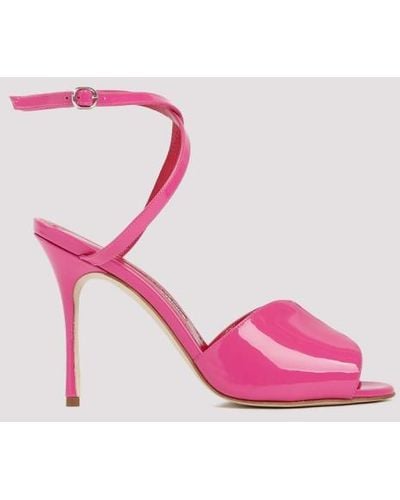 Manolo Blahnik Hourani Sandal + - Pink
