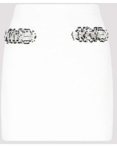 Lanvin Embroidered Short Skirt - White