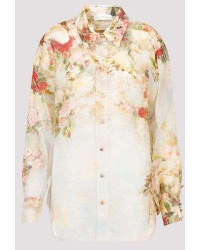 Zimmermann Luminosity Button Up Shirt - Natural