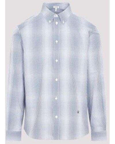 Loewe Faded Checked Shirt - Blue