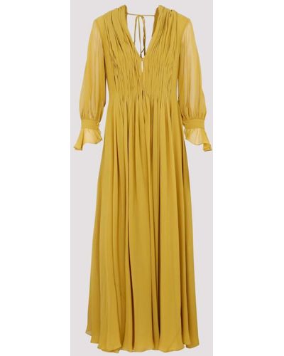 Khaite Carlo Long Dress - Yellow
