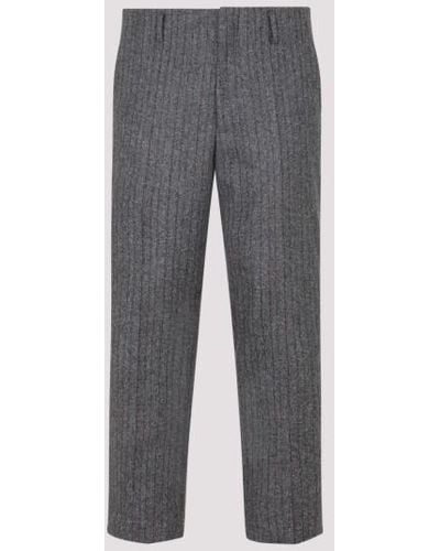 Dries Van Noten Wool Pants - Gray