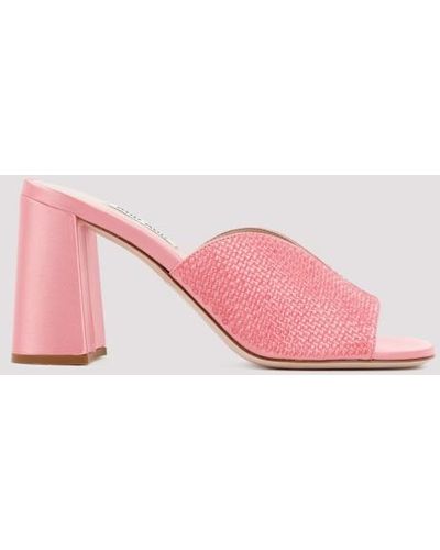 Miu Miu Satin Sandals - Pink