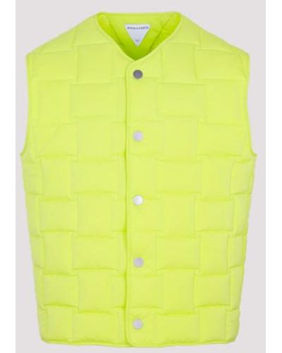 Bottega Veneta Technical Nylon Intreccio Vest Jacket - Yellow