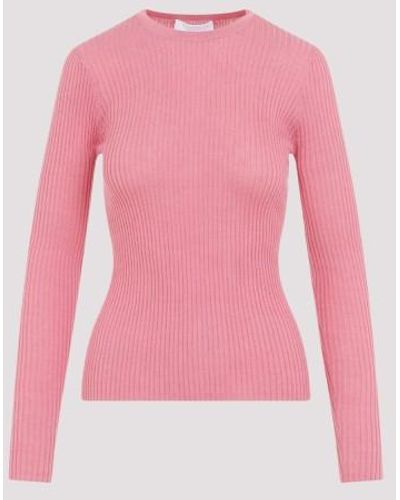 Gabriela Hearst Gabriela Heart Browing Knit Pullover - Pink