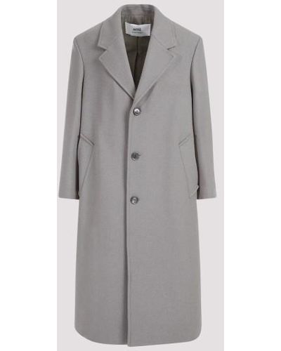 Ami Paris Oversized Coat - Gray