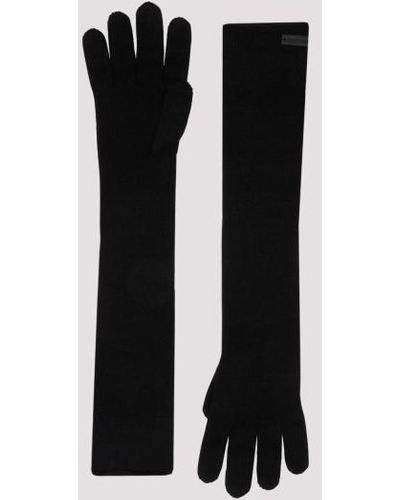 Saint Laurent Cashmere Gloves - Black