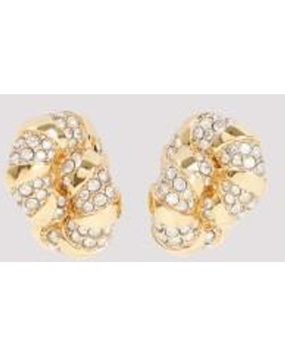 Lanvin Rhinestone Melodie Earrings - Metallic