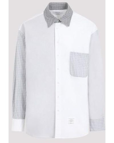 Thom Browne Funmix Oversized Long Sleeve Shirt - White