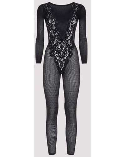Wolford Flower Lace Jupuit - Black