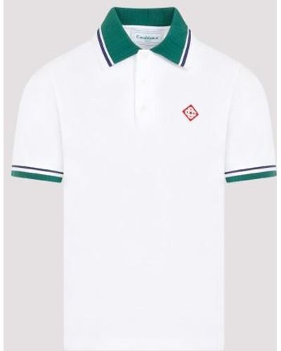 Casablancabrand Pique Logo Polo Shirt - White