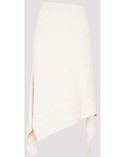 Stella McCartney Wide Knit Skirt - White