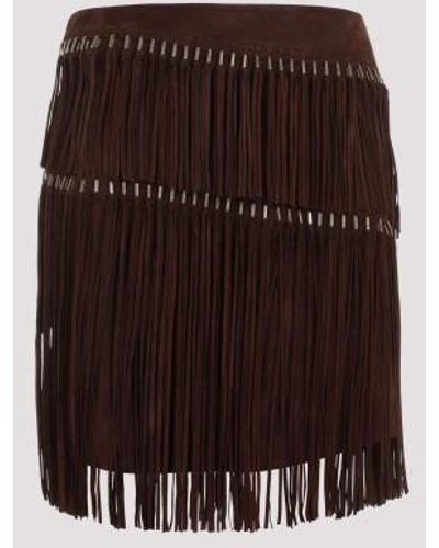 Ralph Lauren Collection Suede Skirt - Brown