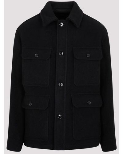 Lemaire Wool Hunting Jacket - Black
