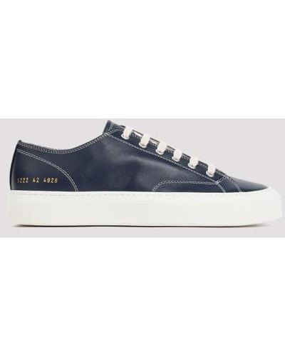Common Projects Blue Navy Nappa Leather Tournament Low Sneakers