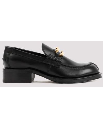 Lanvin Black Calf Leather Medley Loafers