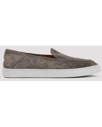 Giorgio Armani Slip On Shoes - Gray
