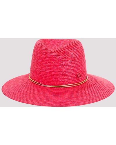 Maison Michel Virginie Straw Hat - Pink