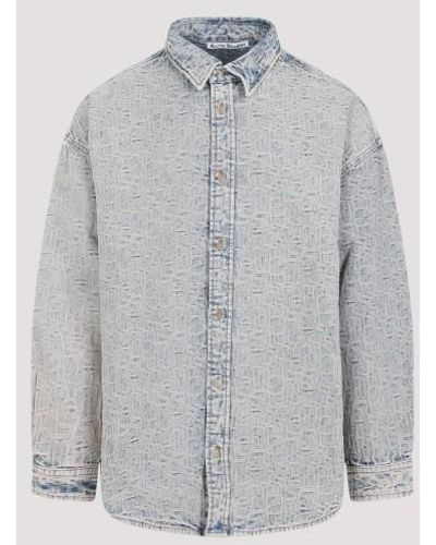 Acne Studios Monogram Cotton Shirt - Gray