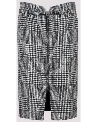 Tom Ford Pince Of Wales Skirt - Gray