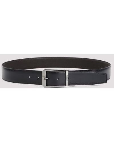 Zegna Bovine Leather Belt - Black