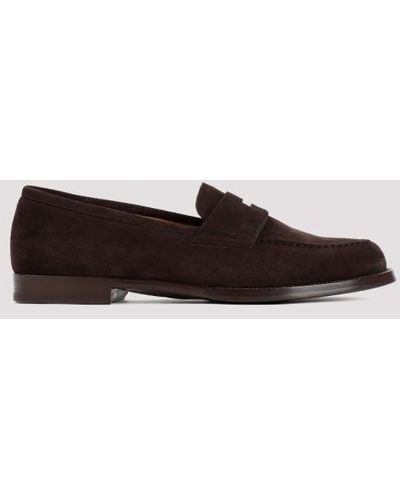 Dunhill Audley Penny Leather Loafers - Brown