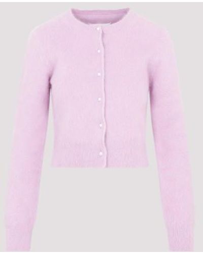 Maison Margiela Angora Cardigan Sweater - Pink