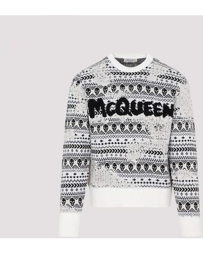 Alexander McQueen Wool Sweater - White
