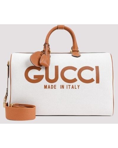 Gucci Duffle Logo Canvas Handbag Unica - Multicolor