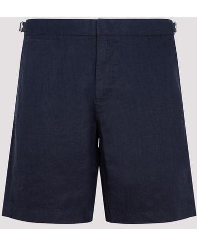 Orlebar Brown Norwich Linen Shorts - Blue