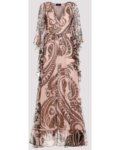 Etro Silk Long Dress - Pink