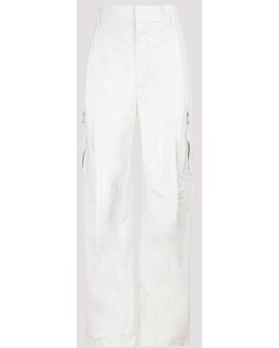 Bottega Veneta Leather Calf Pants - White