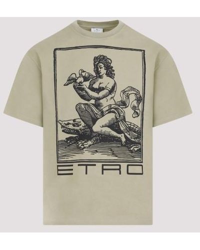 Etro Cotton T-shirt Tshirt - Natural