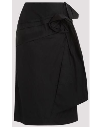 Simone Rocha Pressed Rose Pencil Skirt - Black