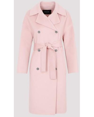 Fabiana Filippi Wool And Cashmere Trench Coat - Pink