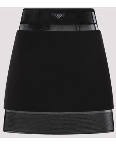 Prada Wool Skirt - Black