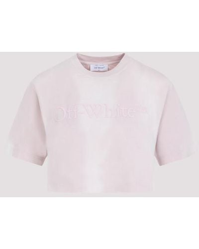 Off-White c/o Virgil Abloh Laundry Cropped T-hirt - Pink