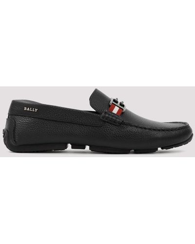 Bally Parsal Driver Loafers Shoes - Black