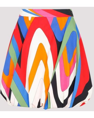 EMILIO PUCCI: cotton sarong with abstract pattern - Pink  Emilio Pucci  wrap-skirt 2EPD012E951 online at