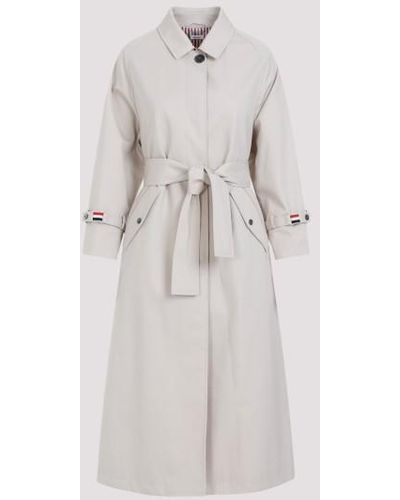 Thom Browne Unconstructed Raglan Trench - Green