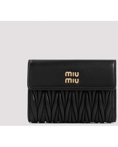 Miu Miu Zip Wallet Smallleathergoods - Black