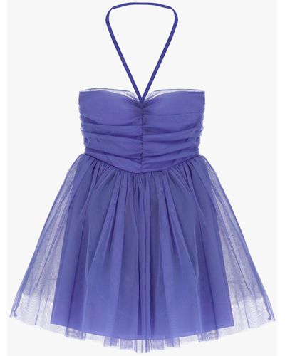 Imperial Mini-robe en tulle avec fermeture au cou - Violet
