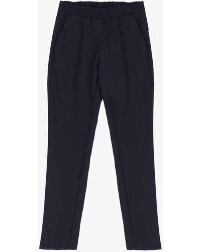 Imperial Pantaloni Skinny Cropped Con Tasche Verticali - Blu
