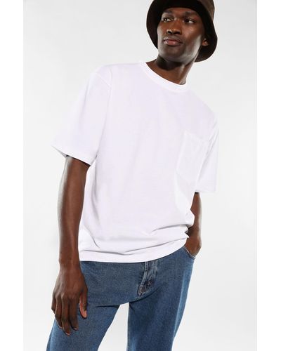Imperial T-shirt pur coton uni à poche plaquée - Blanc